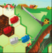 Beispiel zeigt wie sich Lemming bewegt und dabei anderen Lemming schiebt