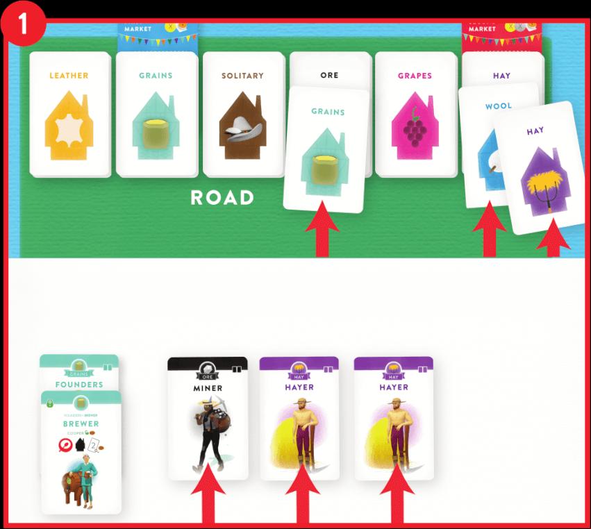 Returning cards to the stacks to get Basic Villagers